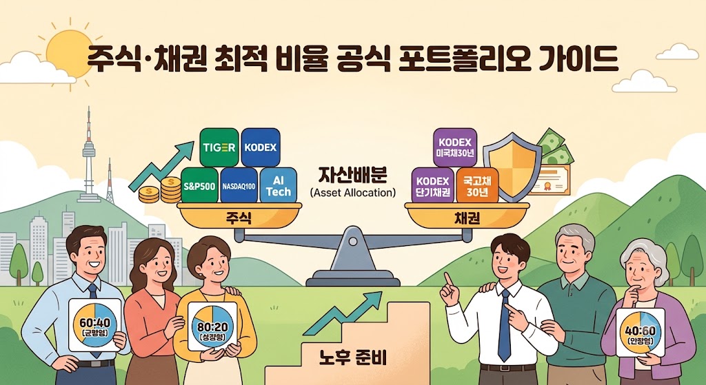 ETF 주식 채권 최적 비율: 초보자 포트폴리오 공식 (자산배분)
