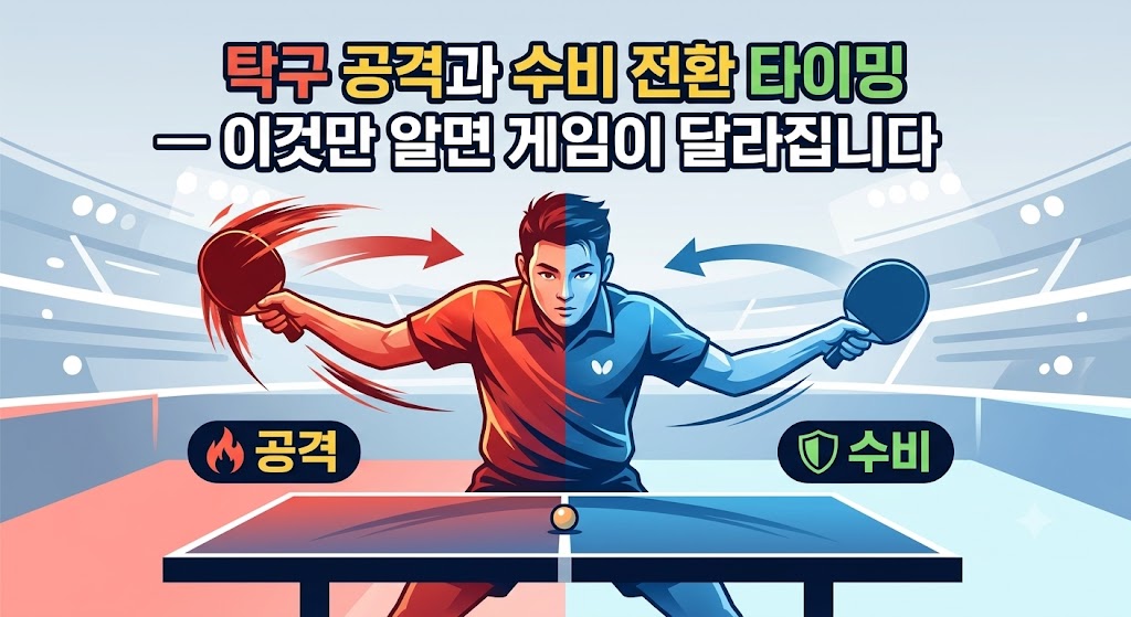 탁구 공수 전환 타이밍 잡는 법: 승률을 높이는 핵심 전략